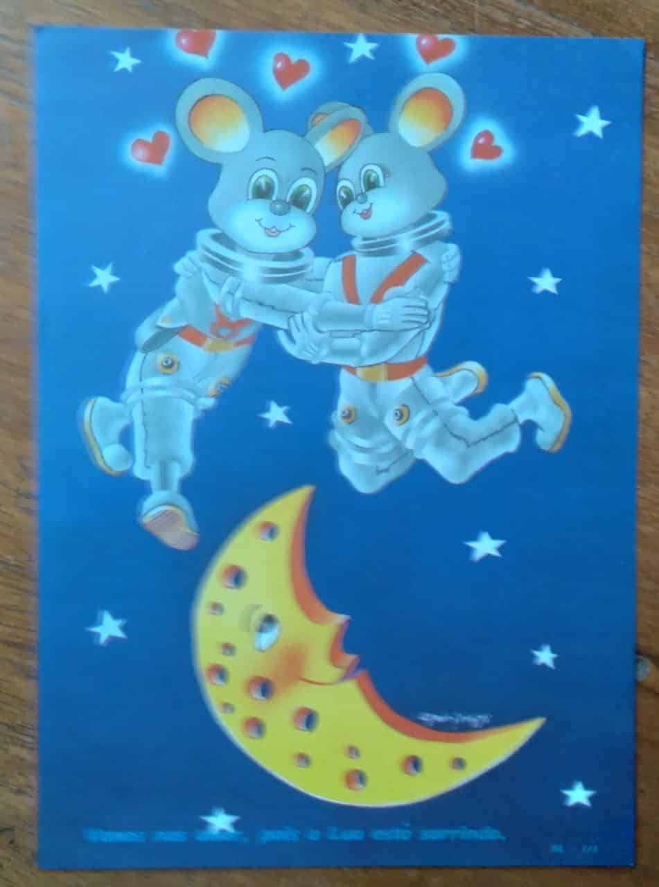 | Casa do Colecionador Papel de Carta Decorado Médio / BL 177 / A lua está Sorrindo.