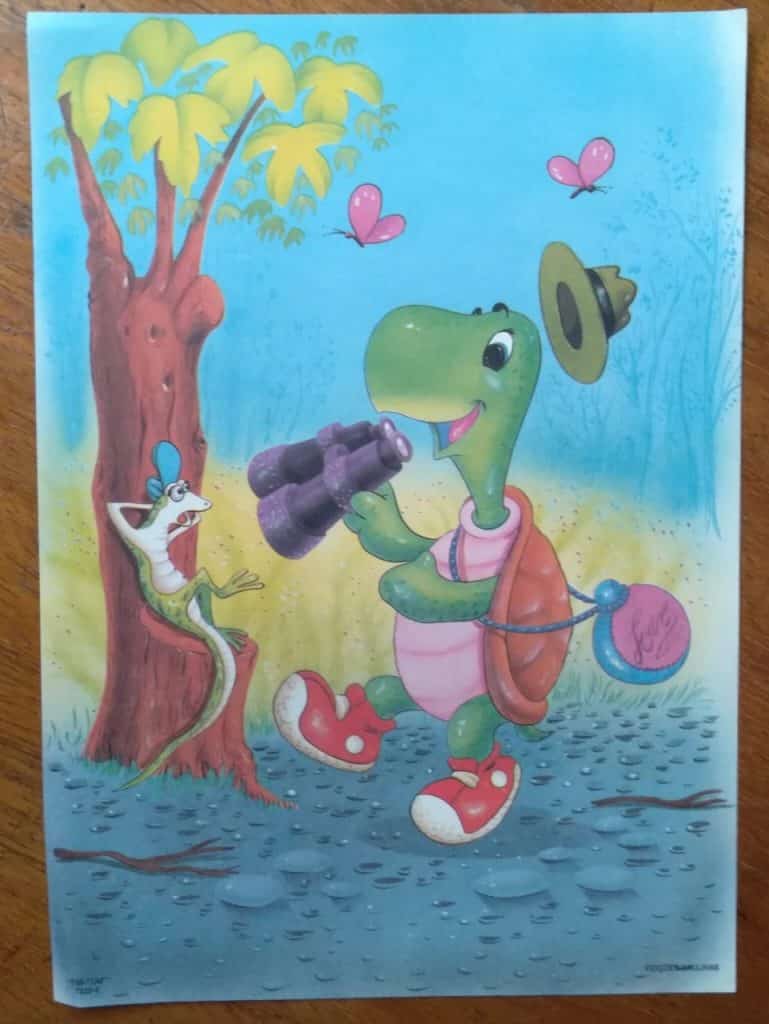 | Casa do Colecionador Papel de Carta Decorado Médio / Tim Tom 7222 / Tartaruga com Binóculo.