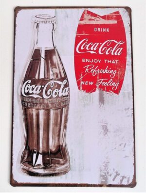 Placa Decorativa em Metal Serigrafado - Coca Cola ( 3 )