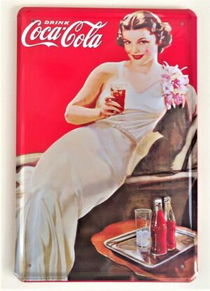 Placa Decorativa em Metal Serigrafado - Coca Cola ( 4 )