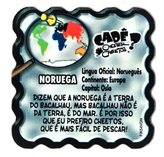 | Casa do Colecionador Tazo – Elma Chips – Cade Chester Cheetos – Nº 27 – Noruega - 2002