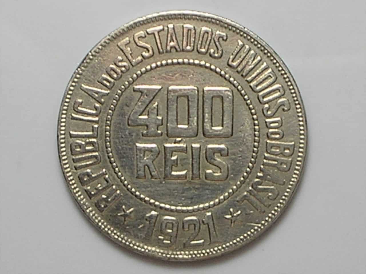 400 Réis - 1921 / Mbc/sob / Níquel