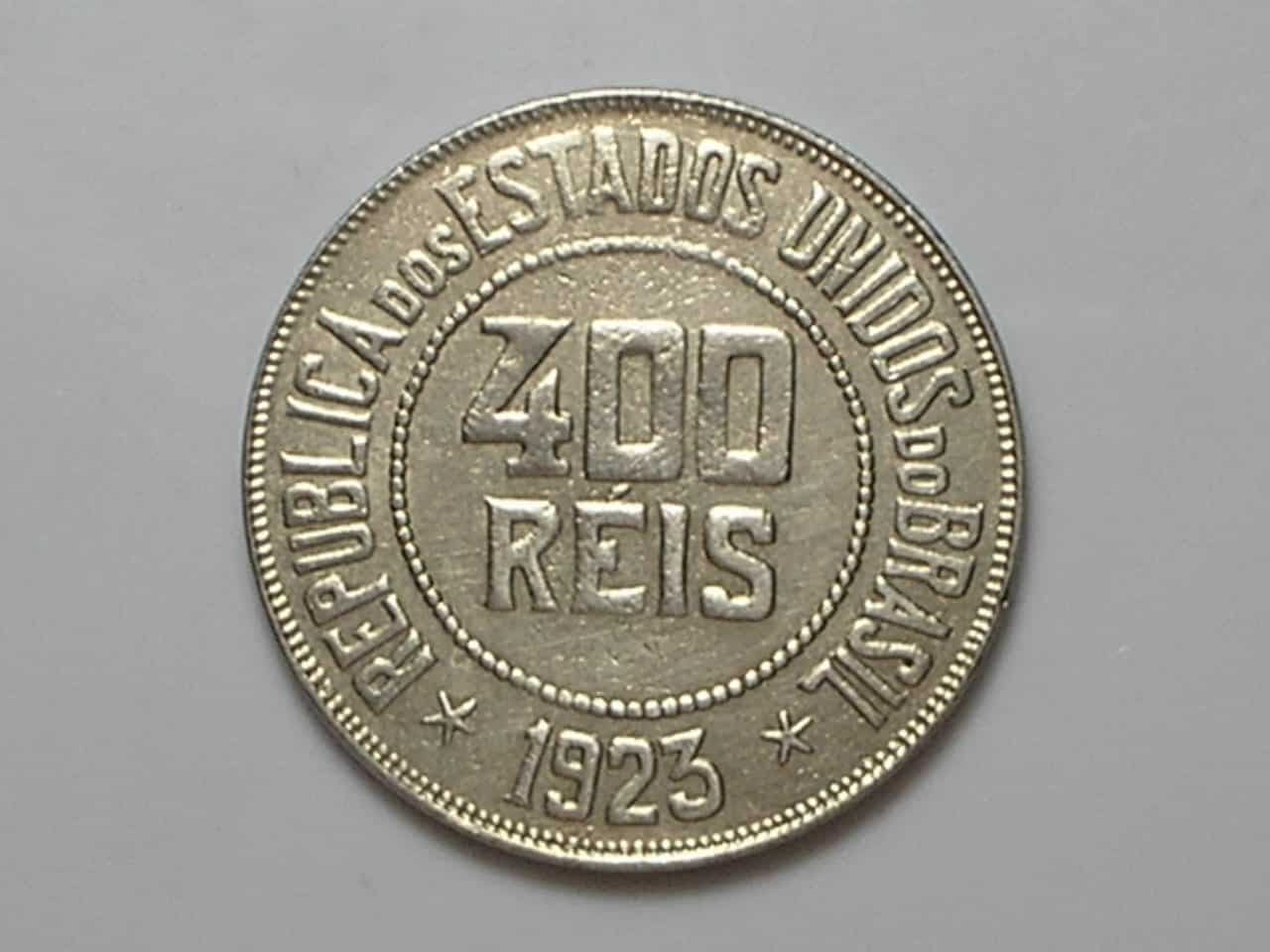 400 Réis - 1923 / Níquel / Mbc/Soberba