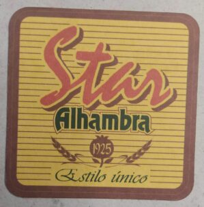 Bolacha de Chopp Estrangeira (Portugal) Star Alhambra - 1925
