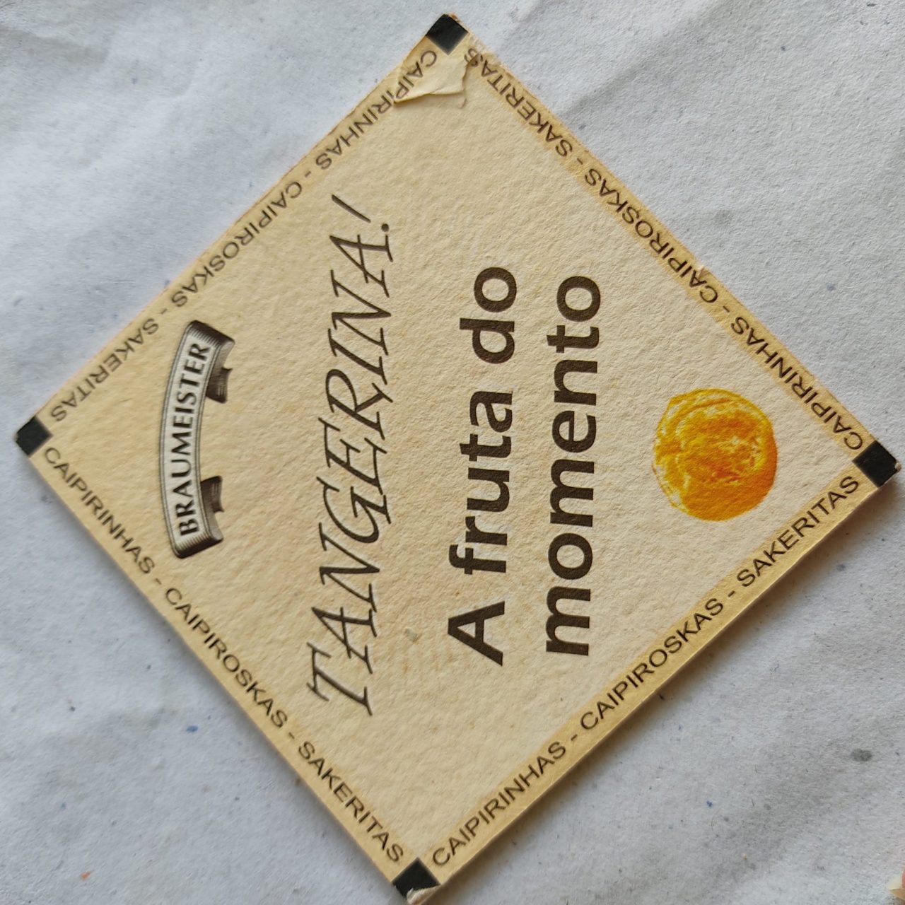 | Casa do Colecionador Bolacha de Chopp Nacional - Braumeister Tangerina A Fruta do Momento