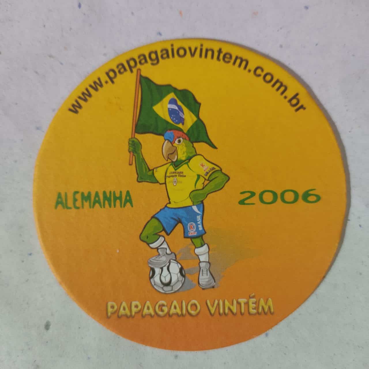 Bolacha de Chopp Nacional - Kaiser Papagaio Vintém - Alemanha 2006