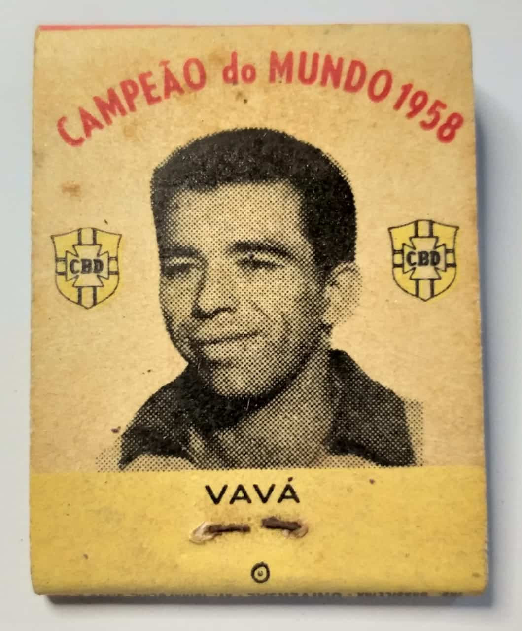 | Casa do Colecionador Caixa de Fósforo - Campeão do Mundo 1958 - Remington "60" - Vavá (Copa do Mundo)