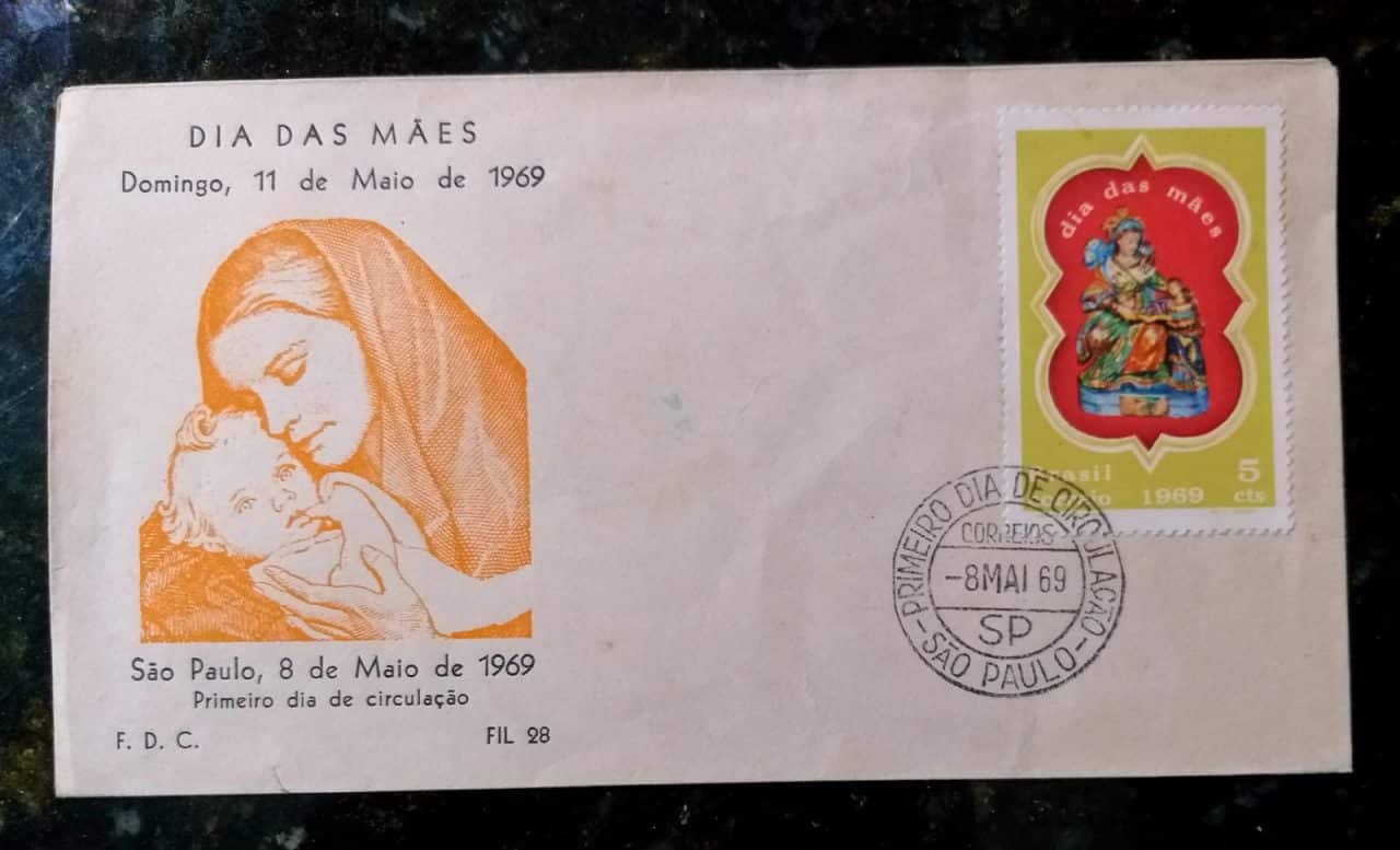 | Casa do Colecionador Envelope FDC (1º Dia de Circulação) Não Oficial - Selo RHM C635 - Dia das Mães - 08/05/1969