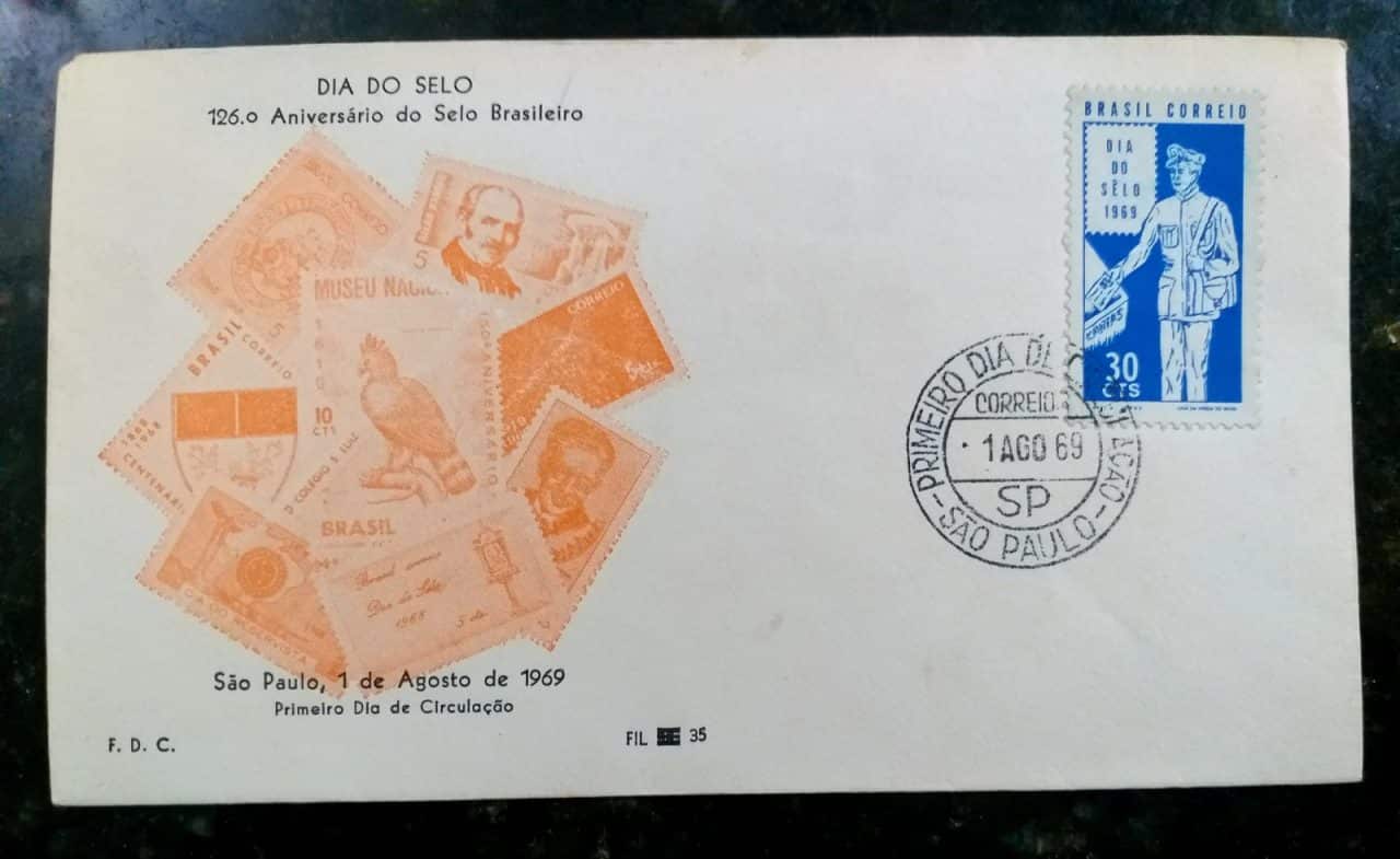 | Casa do Colecionador Envelope FDC (1º Dia de Circulação) Não Oficial - Selo RHM C641 - Dia do Selo - 01/08/1969