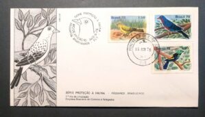 Envelope FDC (1º Dia de Circulação) RHM FDC-150 com Carimbo CBC + 1º Dia - Proteção à Fauna - Pássaros Brasileiros - 05/06/1978