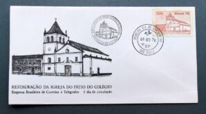 Envelope FDC (1º Dia de Circulação) RHM FDC-160 com Carimbo CBC + 1º Dia - Restauração da Igreja do Pátio do Colégio - 06/09/1978