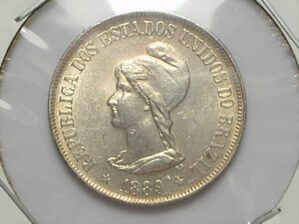 Flor de Cunho total) 500 Réis - 1889 / Prata / República do Brasil - Belíssimo exemplar