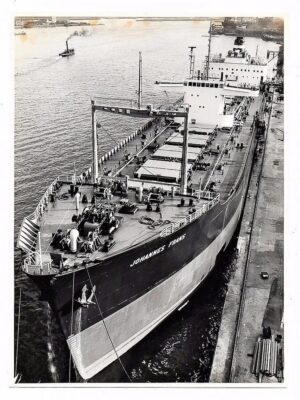 Fotografia Antiga Navio Petroleiro Johannes Frans - Estaleiro Verolme - Anos 50