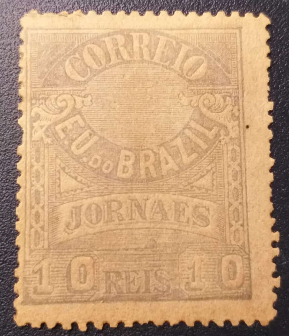 | Casa do Colecionador Jornais - RHM J22 d (Novo com Goma) Cruzeiro do Sul - 10 Réis - 11/09/1890 (Selos/Filatelia)