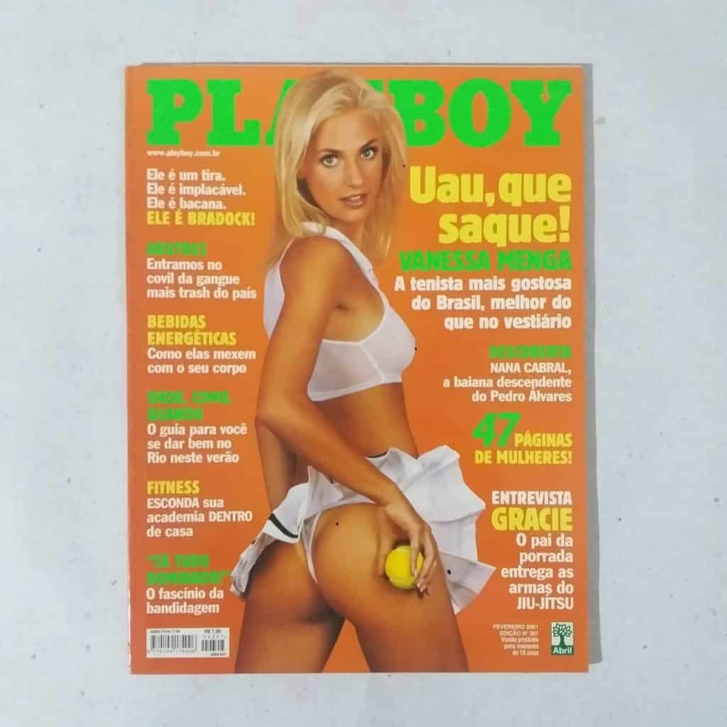 Playboy Nº 307 – Vanessa Menga - Revista com Pôster – Fevereiro 2001 (Com furos)