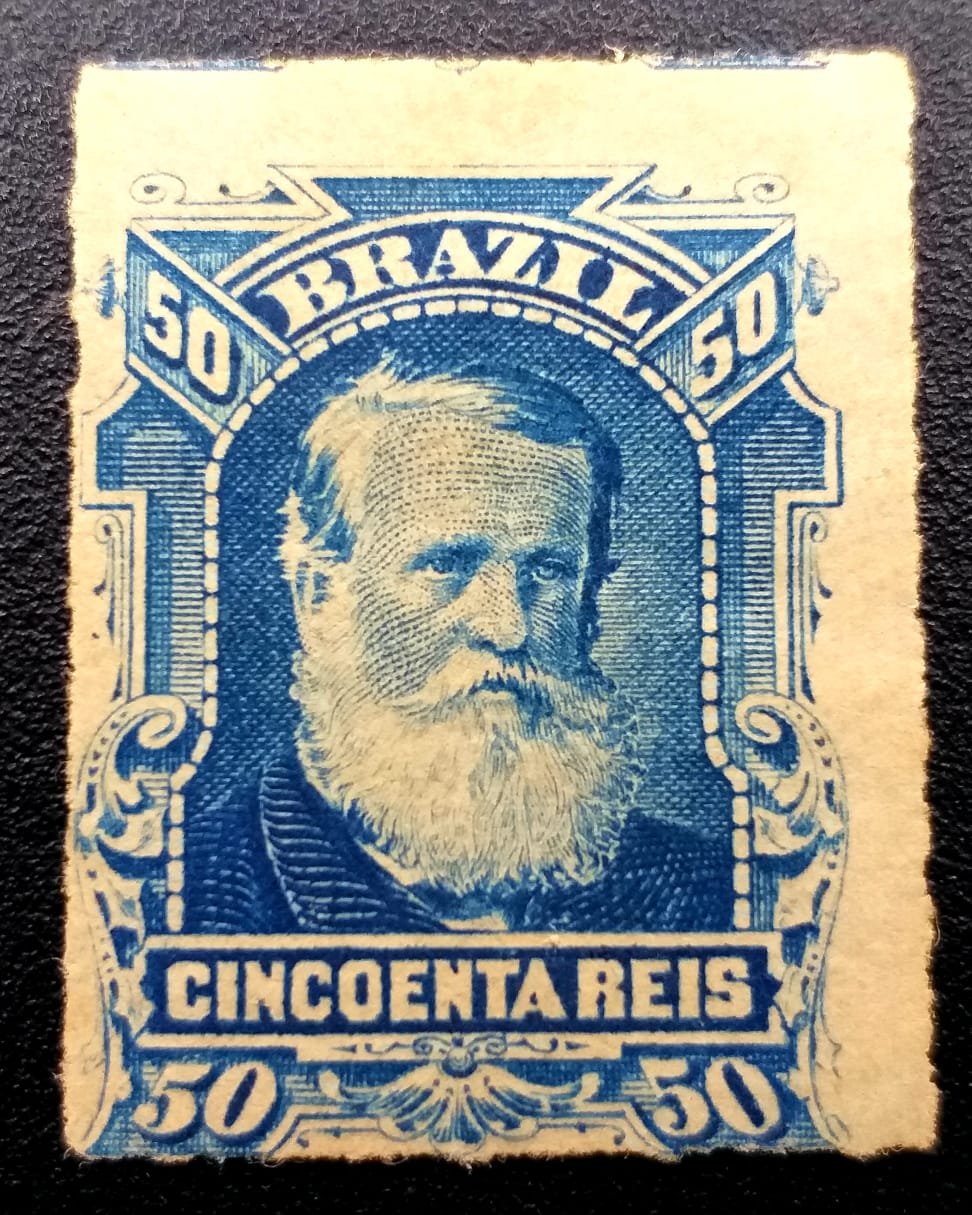 | Casa do Colecionador Regulares - RHM 039 (Novo) Dom Pedro II - Barba Branca - 50 Réis - 10/08/1877 (Selos do Império)
