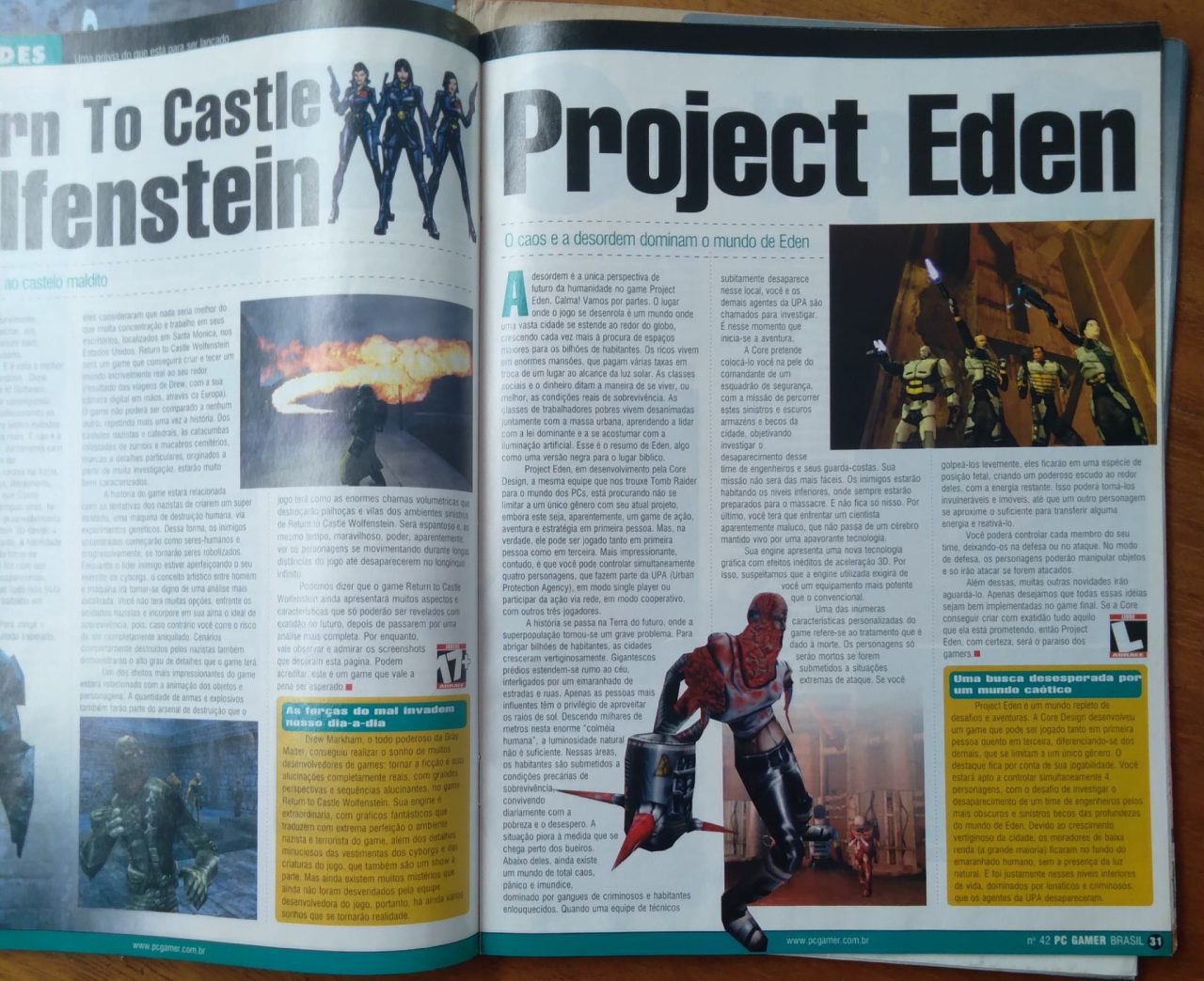 | Casa do Colecionador Revista PC Gamer 42 / Outpost 2 / Hitman Commandos Tom Raider.