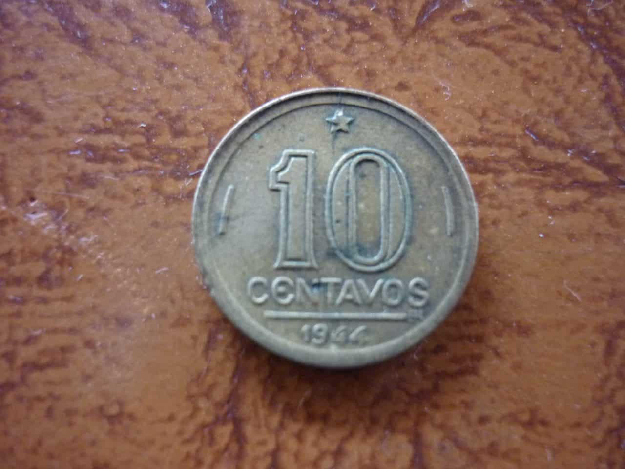 | Casa do Colecionador 10 CENT. 1944 GETULID. E PONTO NA ESTRELA VER FOTOS.