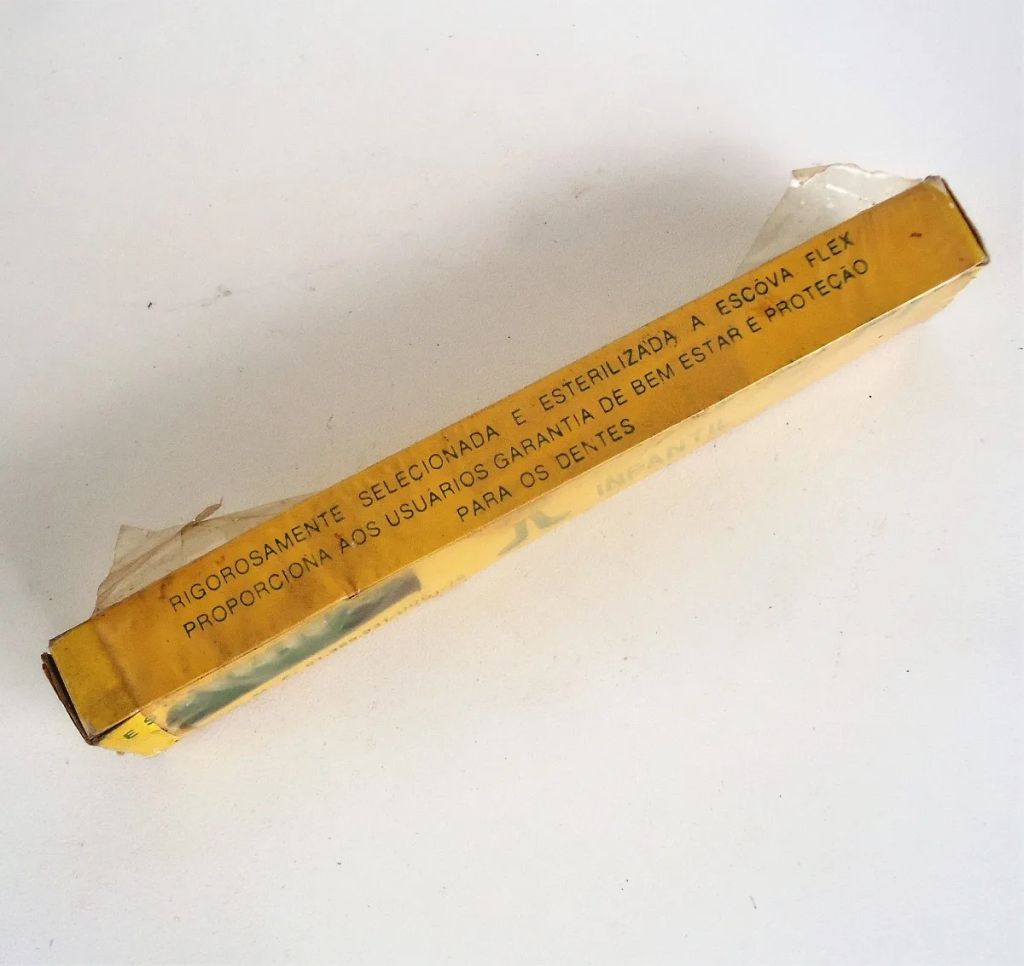| Casa do Colecionador Antiga Escova De Dentes Nova Flex - Anos 80 - Memorabilia