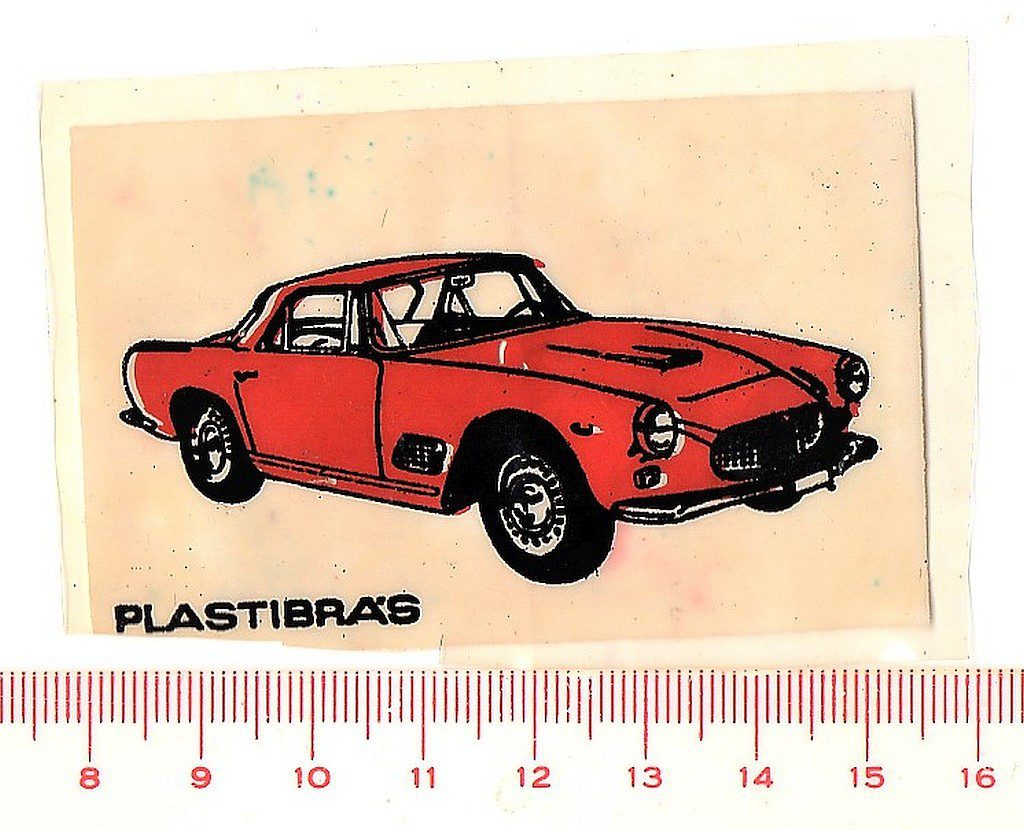| Casa do Colecionador Antigo Plastico Adesivo - Plastibras - Ferrari ( ? ) - Anos 60