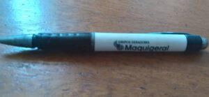 Caneta usada para colecionar Grupo Geradores Maquigeral.