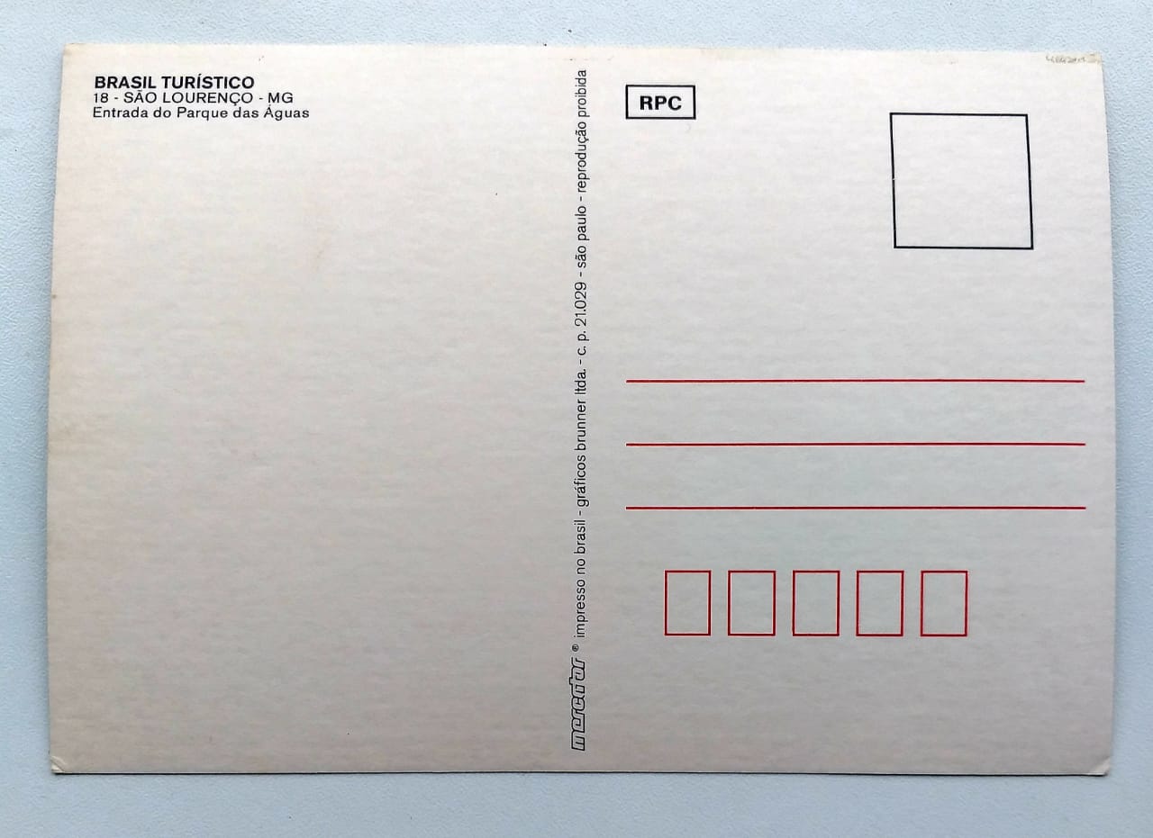 | Casa do Colecionador Cartão Postal - Minas Gerais (São Lourenço) Brasil Turístico Nº 18 - Entrada do Parque das Águas
