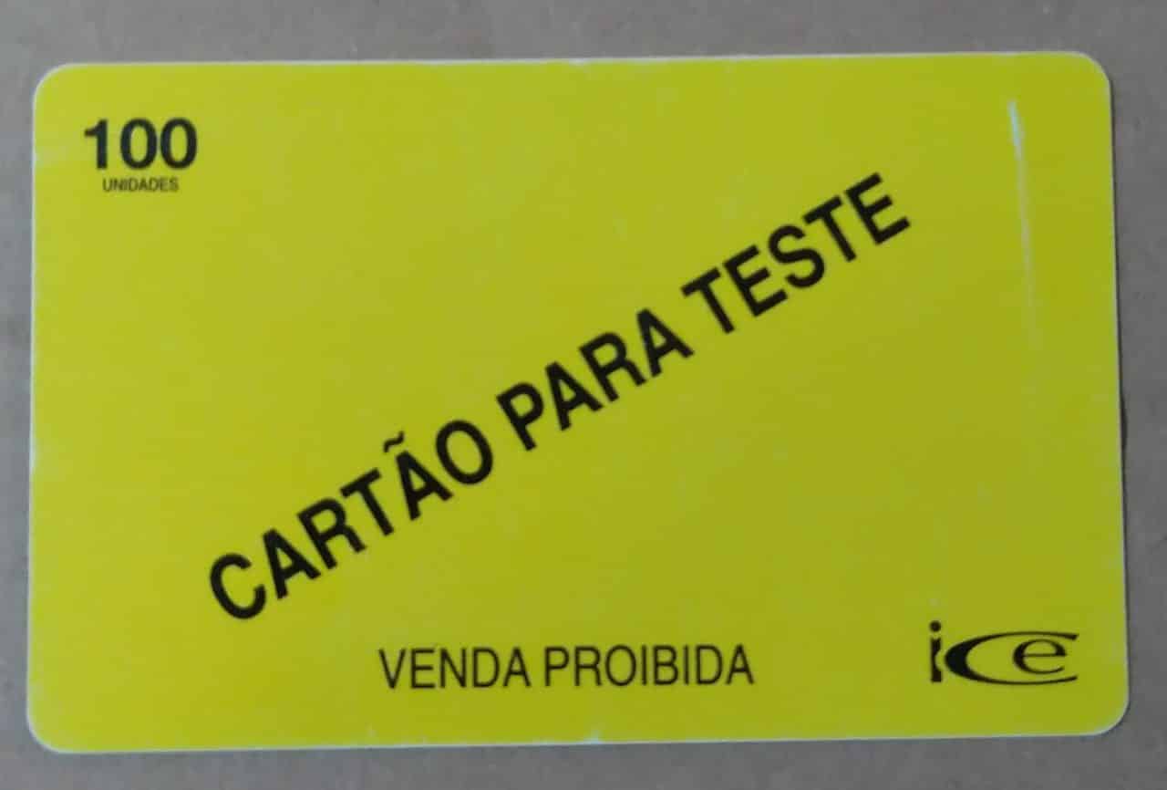 | Casa do Colecionador Cartão Telefone Brasil / Teste 100 créditos ICE amarelo.