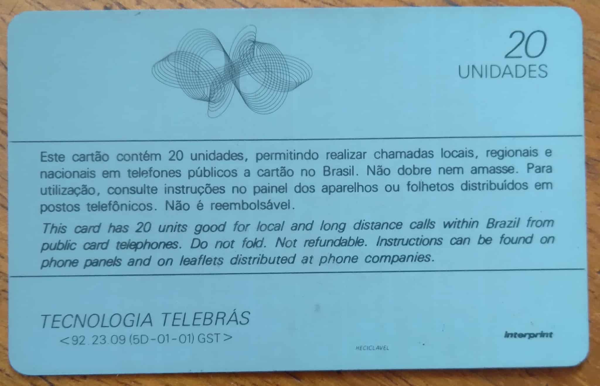 | Casa do Colecionador Ct Brasil Telebrás 01 1992 / Galo da Serra