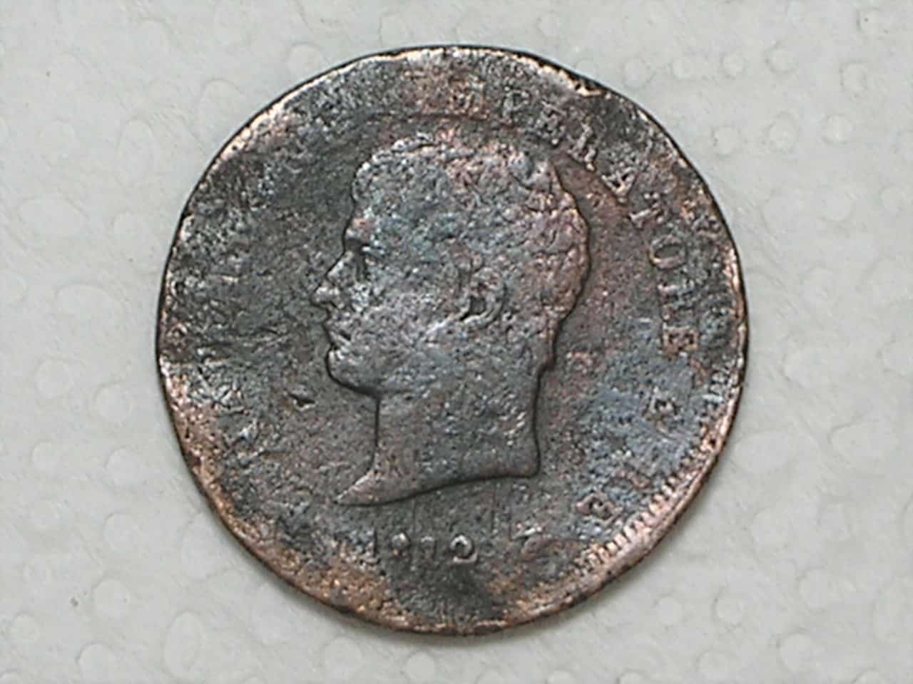 | Casa do Colecionador Italia) Kindom of Napoleon) Soldo - 1812-h / Cobre / box17