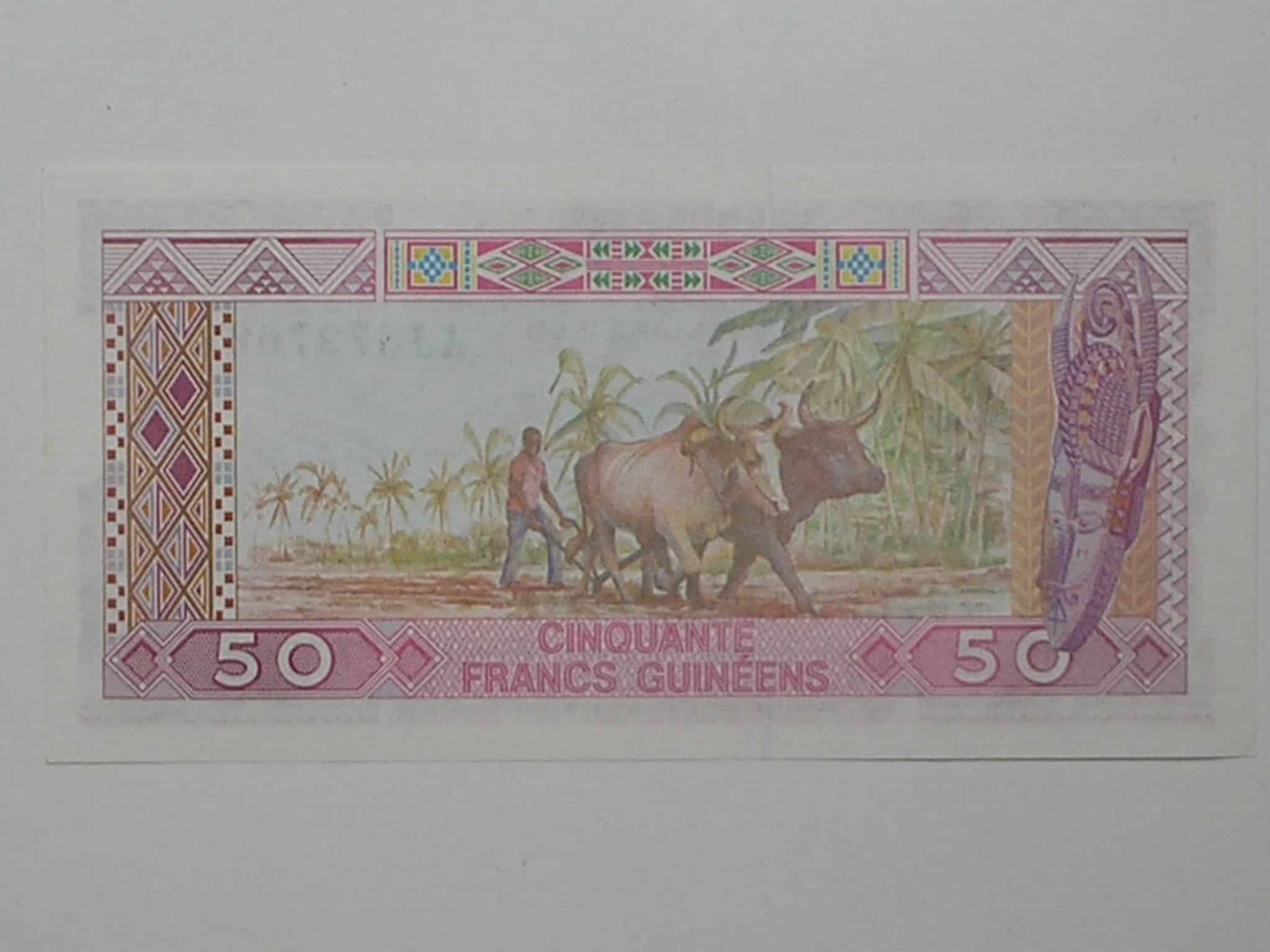 | Casa do Colecionador Republique de Guinée) 50 Francs - 1985 / Flor de Estampa / ce03