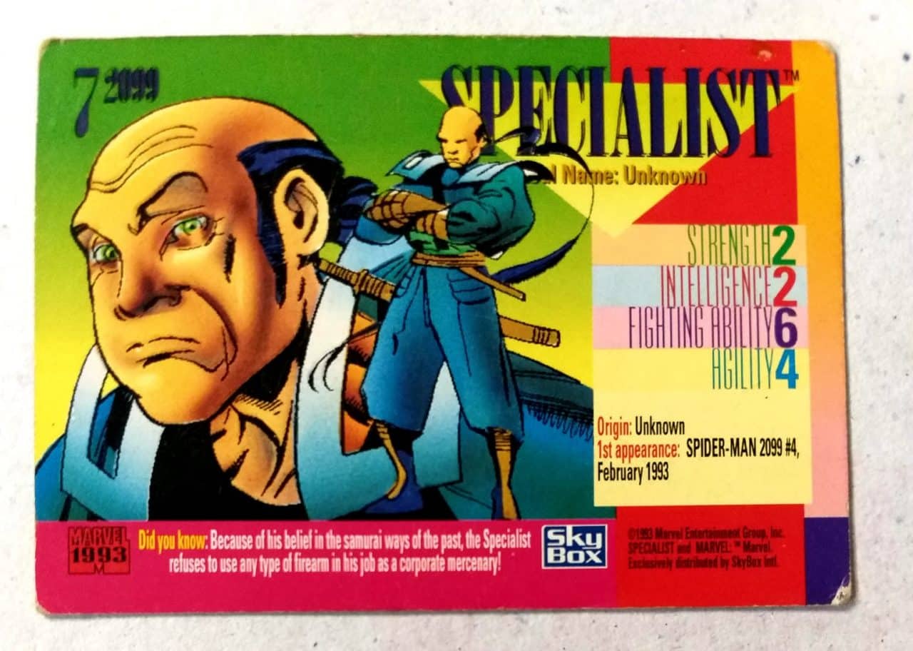 | Casa do Colecionador Card - Marvel 1993 Nº 07 - Specialist (Skybox)