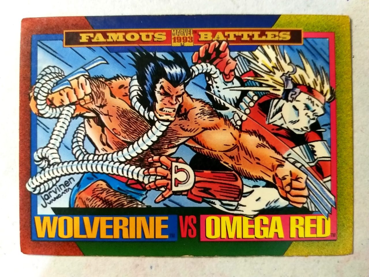 | Casa do Colecionador Card - Marvel 1993 Nº 177 - Famous Battles - Wolverine Vs Omega Red (Skybox)