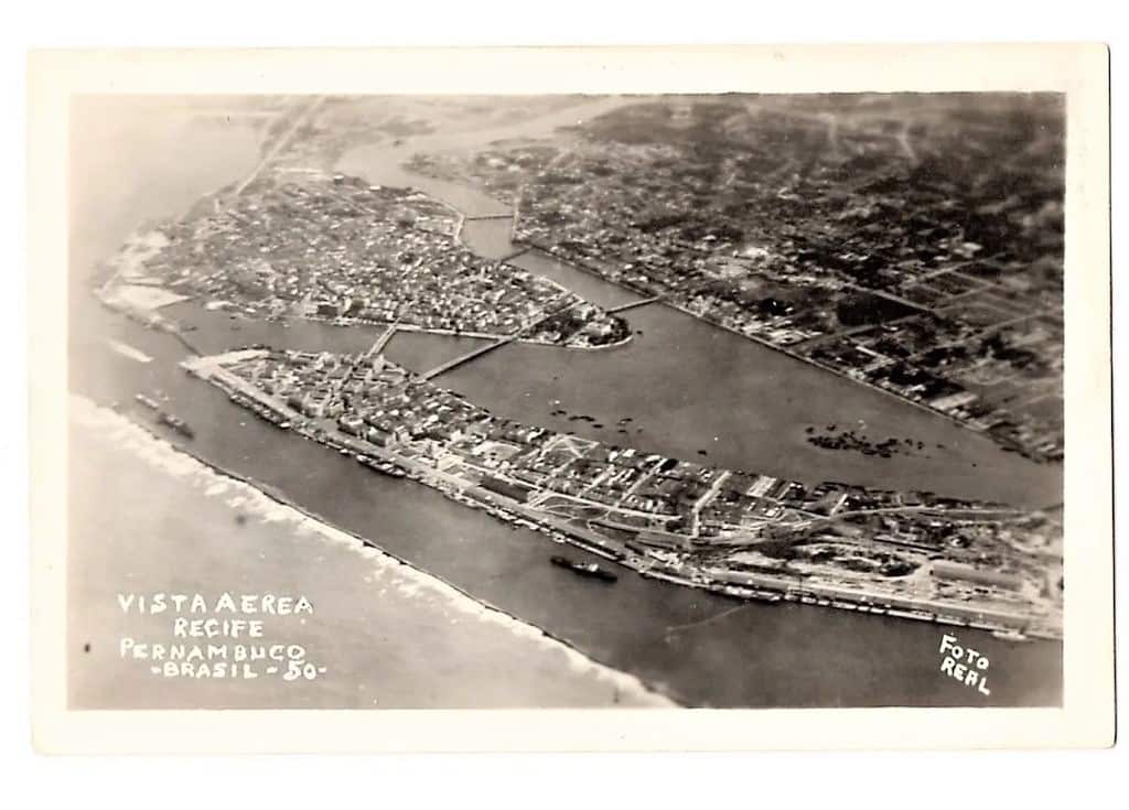 | Casa do Colecionador Cartao Postal Fotografico Vista Aérea Do Recife - PE - Decada 50