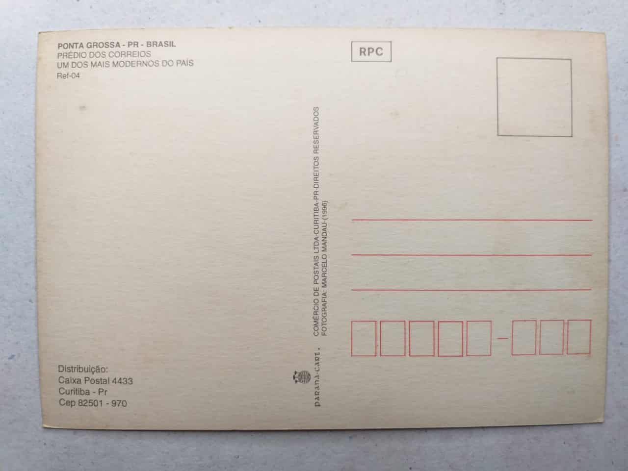 | Casa do Colecionador Cartão Postal - Paraná (Ponta Grossa) Prédio dos Correios