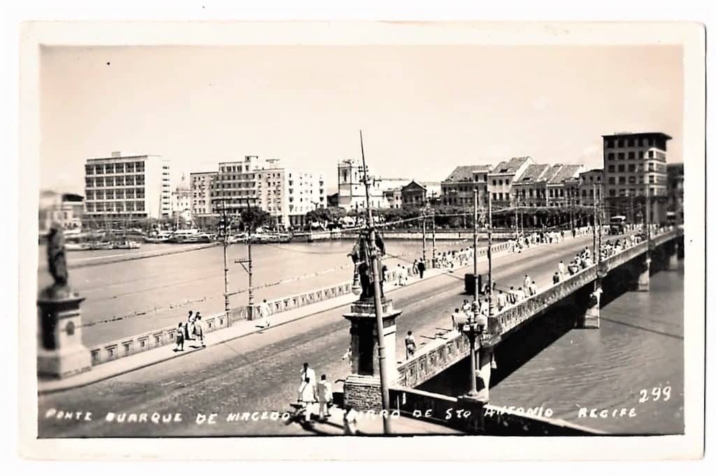 | Casa do Colecionador Cartao Postal Ponte Buarque De Macedo - Recife - Anos 50
