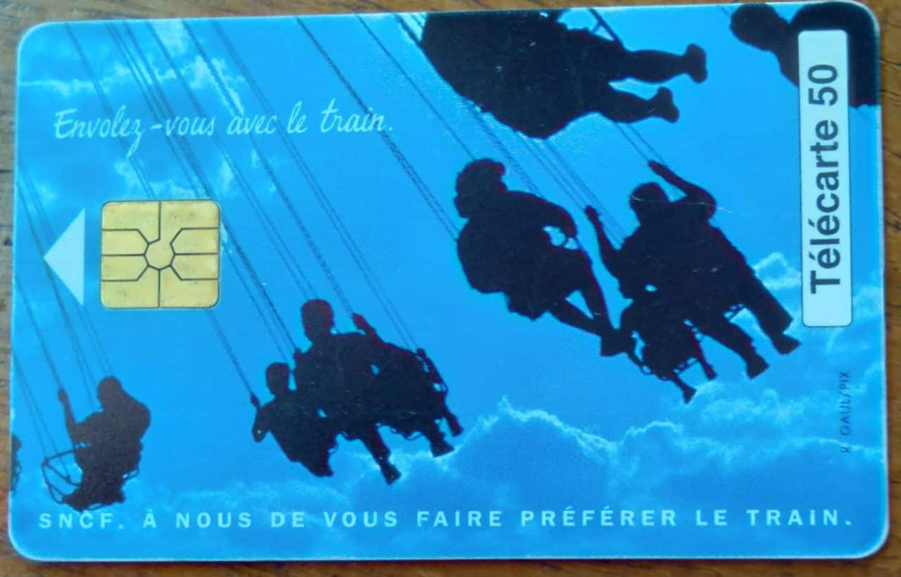 | Casa do Colecionador Cartão telefone França Telecom 1995 / SNCF Chatelet azul.