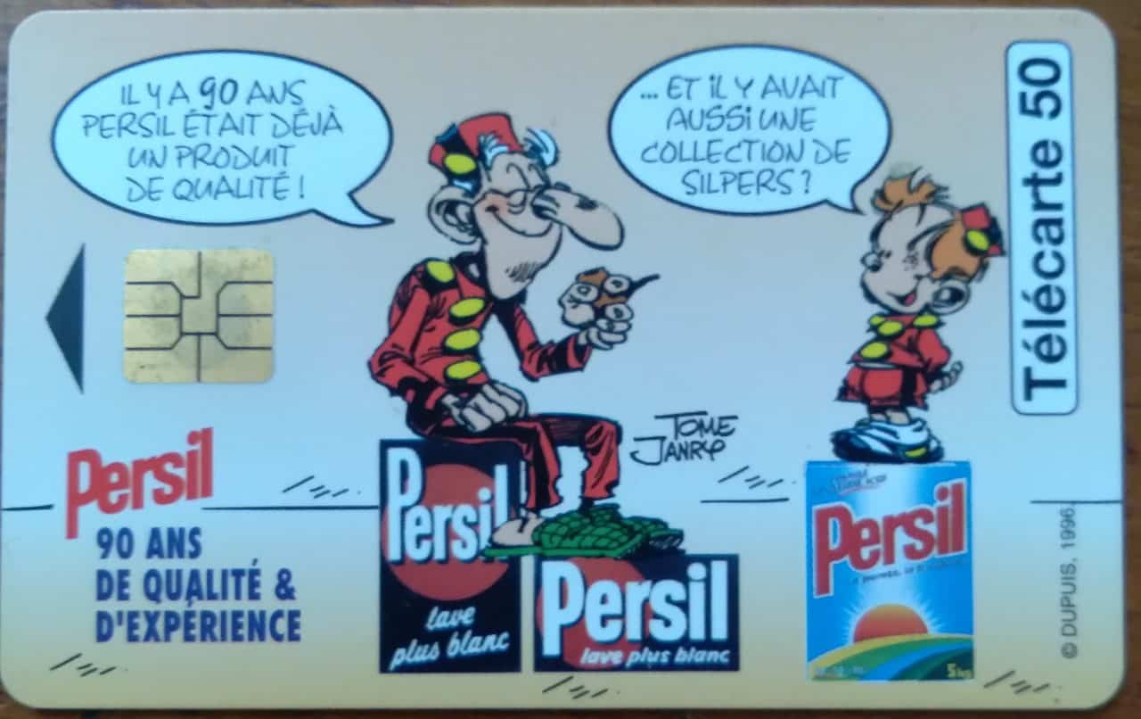 | Casa do Colecionador Cartao telefone França Telecom 1996 / Petit Spirou Persil produtode qualidade.