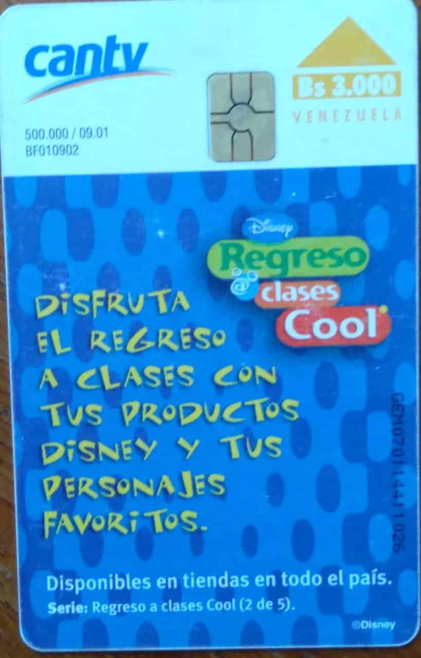 | Casa do Colecionador Cartão telefone Venezuela Cantv 2001 / Mickey dança tênis.