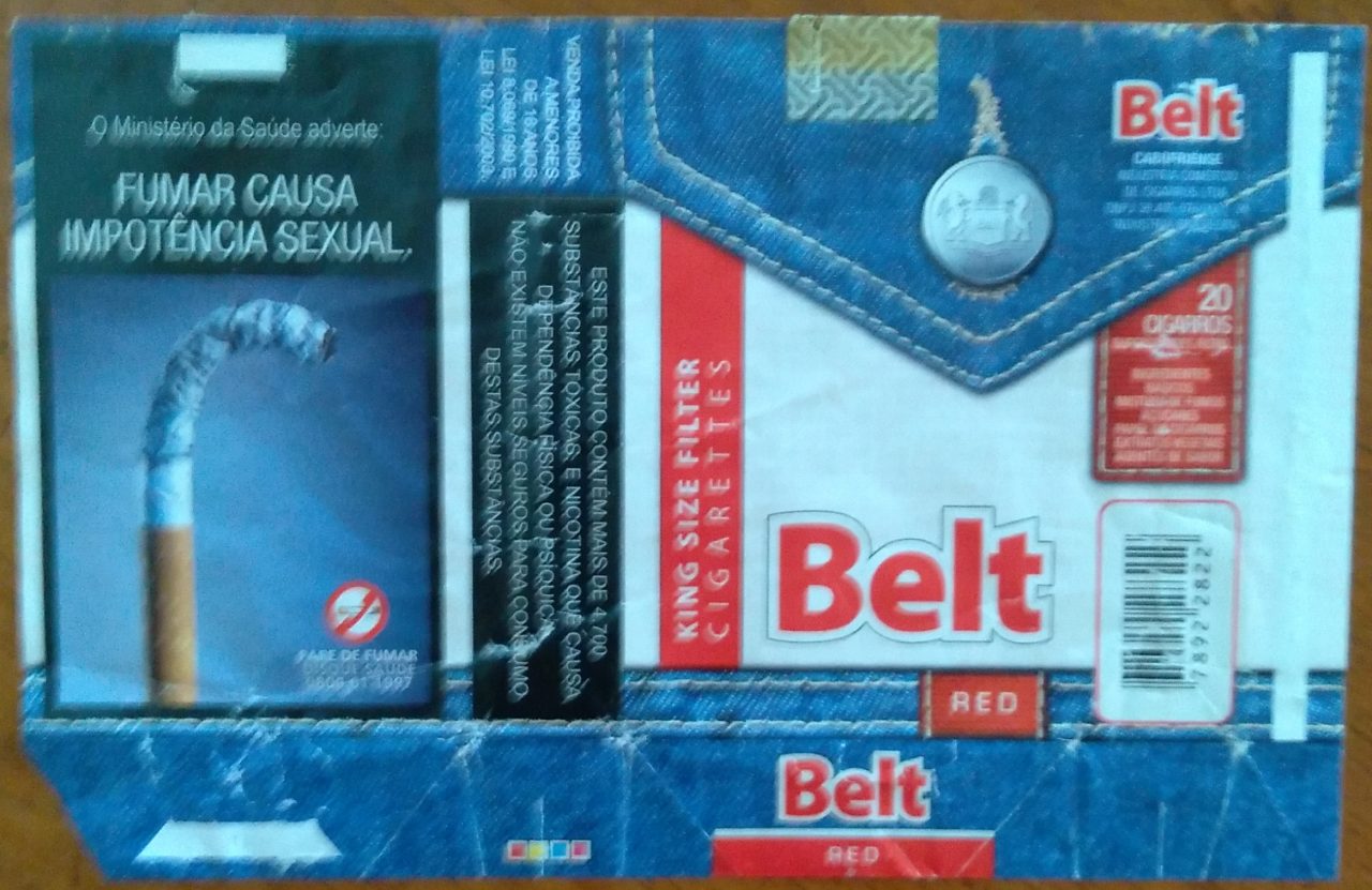 | Casa do Colecionador Carteira vazia Cigarros Belt King Size / adverte impotência secual