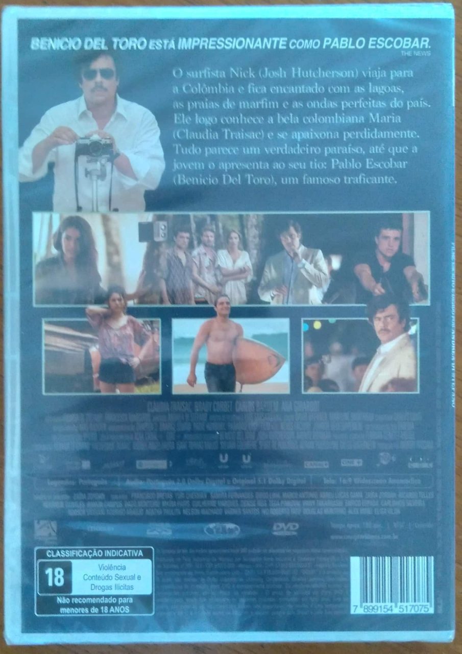 | Casa do Colecionador Dvd Imagem Escobar Paraíso perdido / Novo dublado.