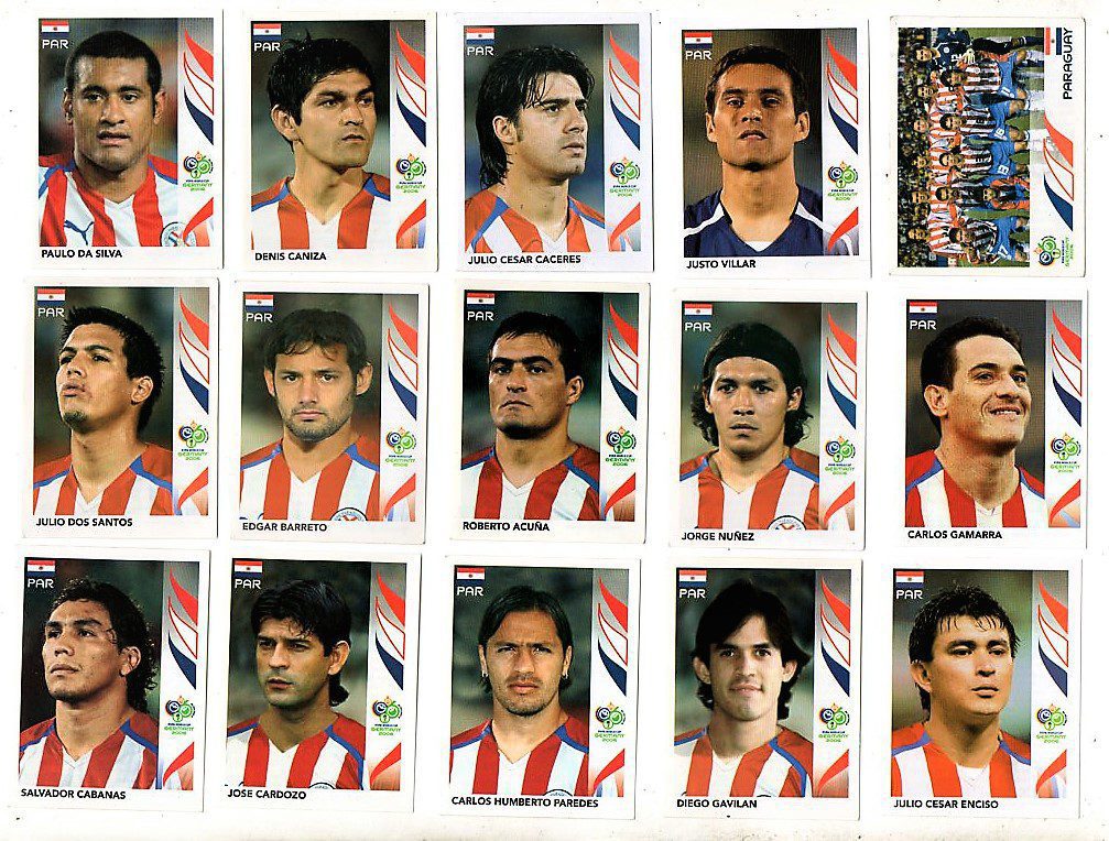 | Casa do Colecionador Figurinha – Album Copa do Mundo Alemanha 2006 – Time do Paraguai - Valor Unitario