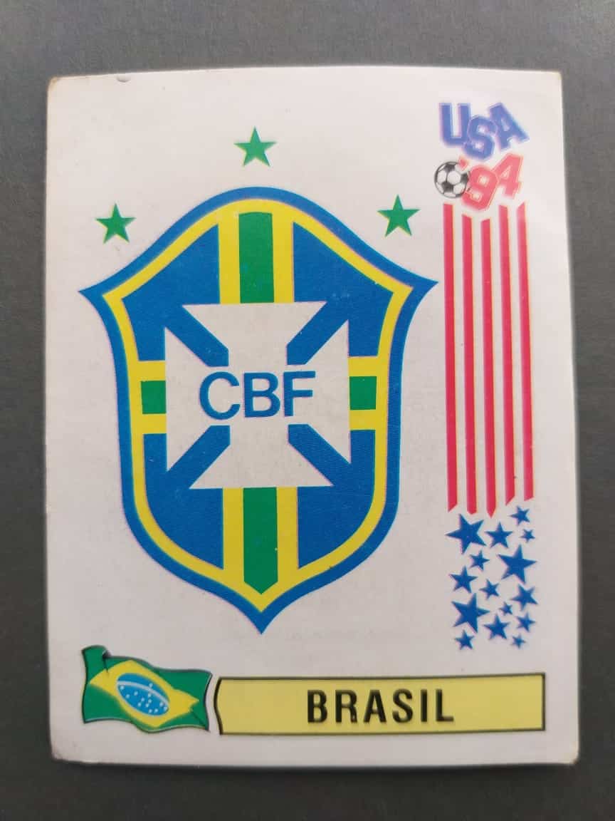 | Casa do Colecionador Figurinha do Álbum Campeonato Mundial de Futebol 94 Nº 96 - Escudo do Brasil (Copa do Mundo 1994)