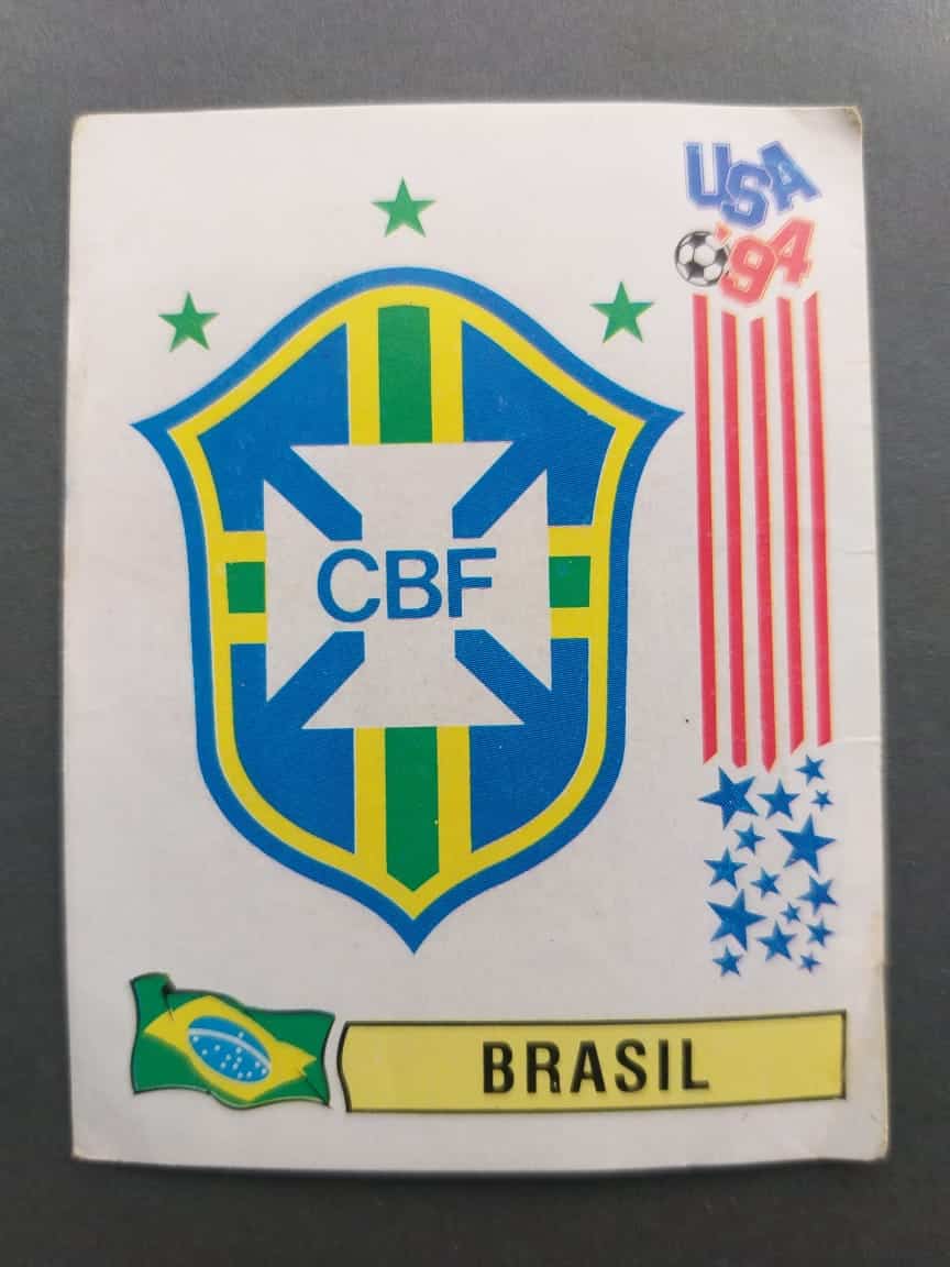| Casa do Colecionador Figurinha do Álbum Campeonato Mundial de Futebol 94 Nº 96 - Escudo do Brasil (Copa do Mundo 1994)