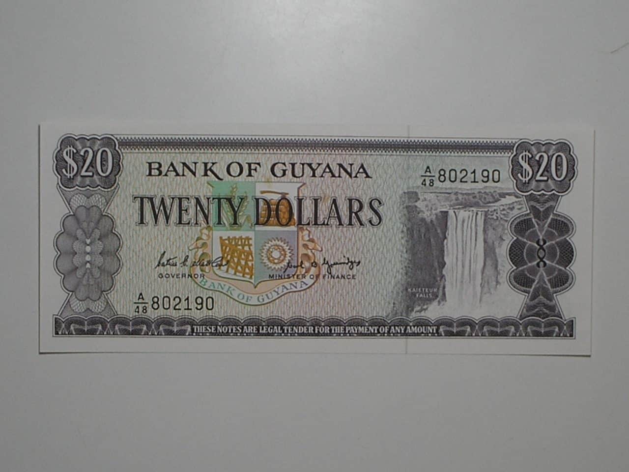 | Casa do Colecionador Guyana) 20 Dollars - 1992 / Flor de Estampa / 802190 / ce04