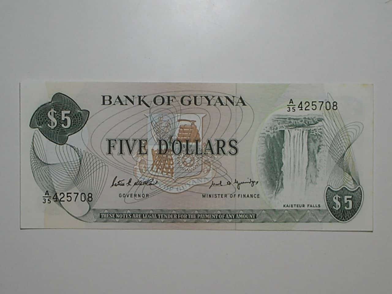 | Casa do Colecionador Guyana) 5 Dollars - 1992 / Flor de Estampa / 425708 / ce04