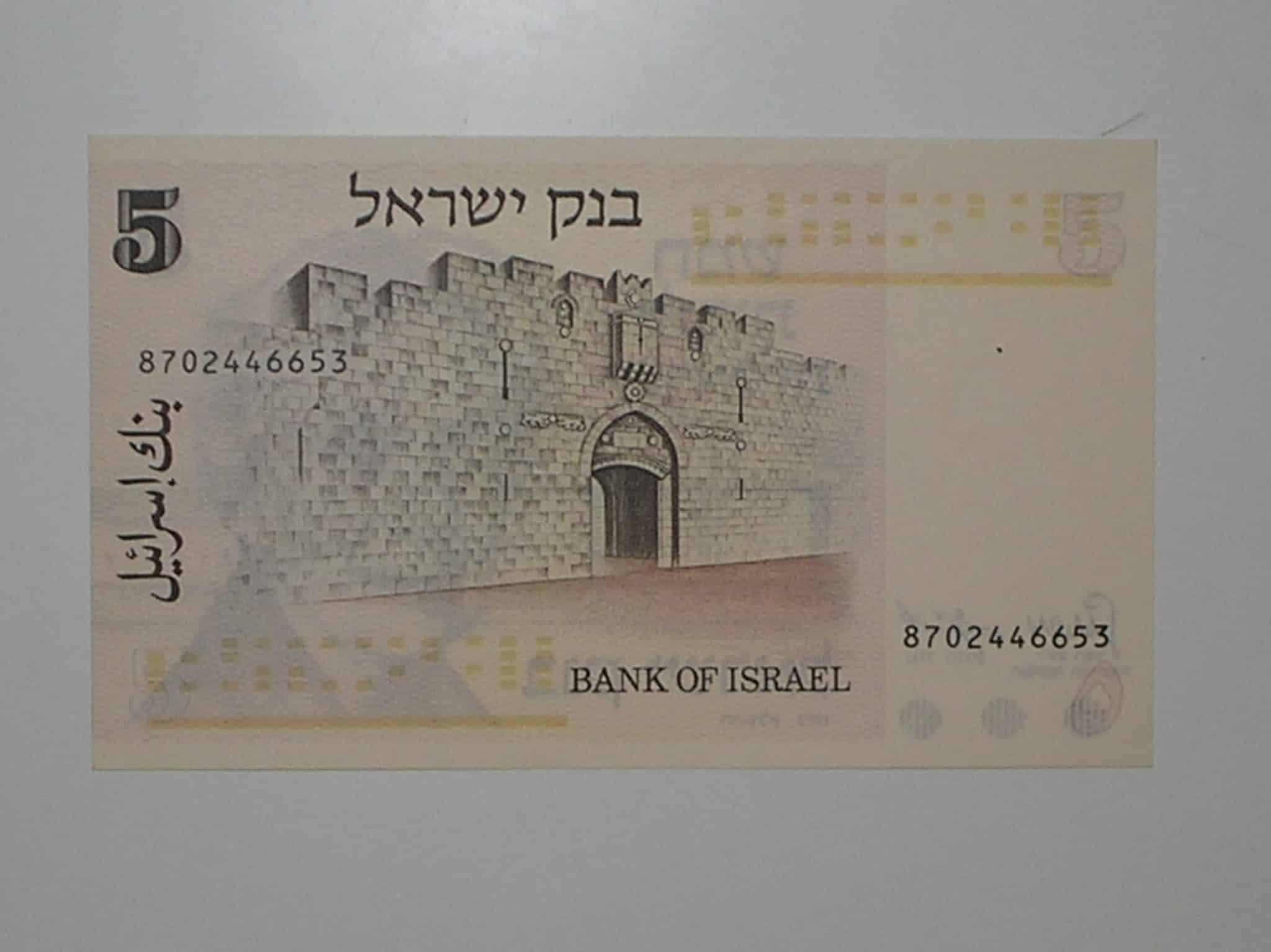 | Casa do Colecionador Israel) 5 Lirot - 1973 / Flor de Estampa / ce04