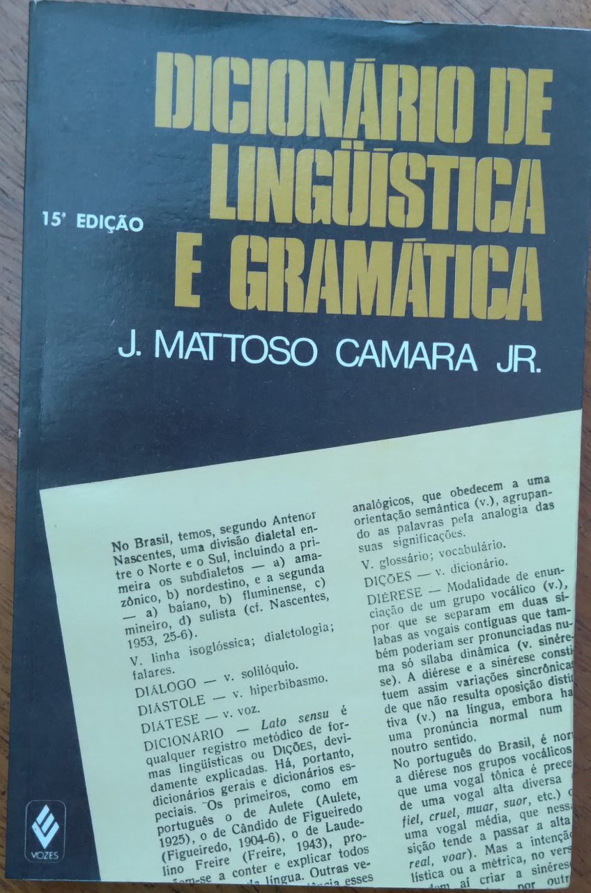 | Casa do Colecionador Livro Dicionário de Linguística e Gramática Vozes / J Mattoso Câmara Jr.