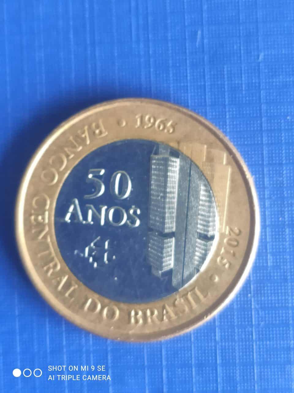 | Casa do Colecionador Moeda 1 Real Comemorativa 50 anos Bacen 2015
