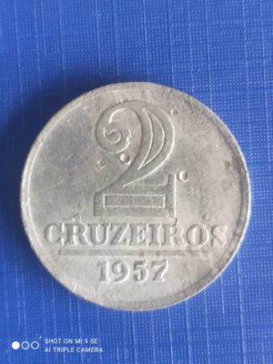 Moeda 2 cruzeiros 1957 Alumínio