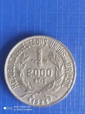 Moeda 2000 Réis Prata 1924